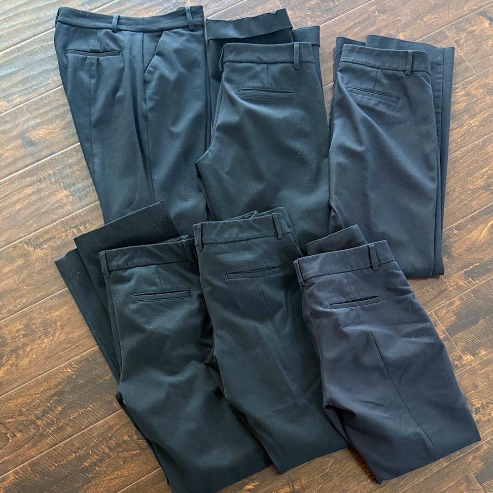 6 Pairs Express Women's Black Dress Pants